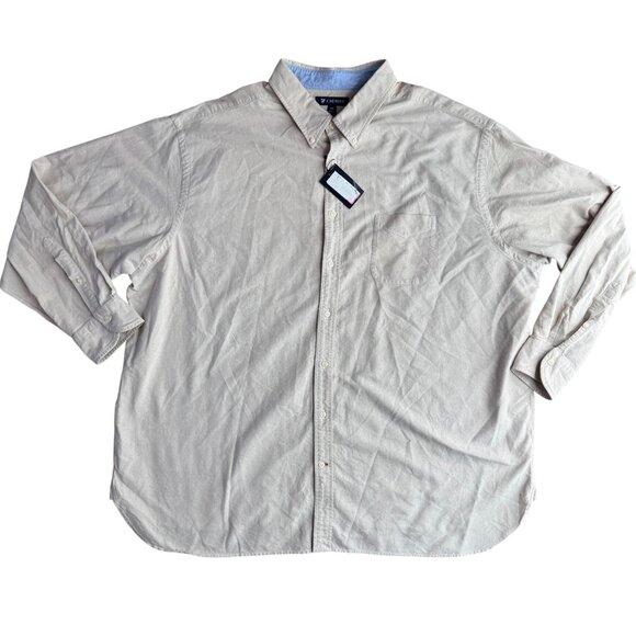 Cremieux Button Up Shirt Mens Size 3XB Beige Supima Cotton Old Money Coastal Wor - Picture 3 of 8